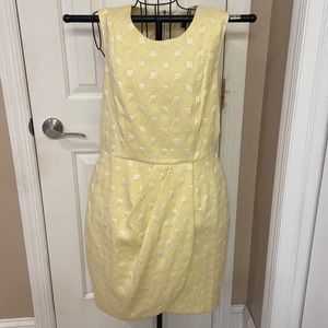 Adorable Like New The Limited Yellow & White Dress Size 10 Zipper Back